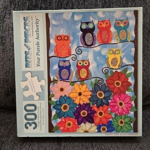 Bits And Pieces "Faimly Tree" Colorful Owl and Flower Puzzle - 300 Pieces